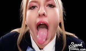 Rebecca Volpetti Swallows Tons Of Thick White Cumshots