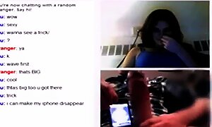 Omegle Girl Amazed By Big Cock