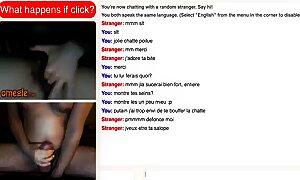 French Hairy Girl Playing On Omegle