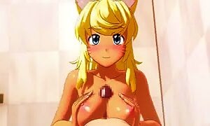 Wolf Girl Gets Creampied (Eng Sub)