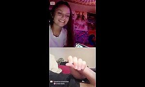 Omegle girl laughing at small cumshot