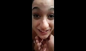 Whore 18yo Teen Gets Brutal Facefucking Deepthroat And First Facial By Older Man