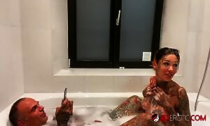 Tattooed Hottie Lucy ZZZ Fucked Hard In The Bathtub