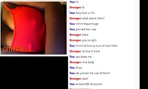 Busty black girl plays on omegle