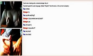 Young Omegle-Teen Watching Cumshot, Shows Tits