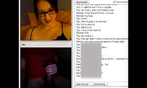 Canadian Nerd watching Cumshot on Chatroulette