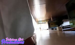 Massive Squirt and Pussy Cream in Public Building