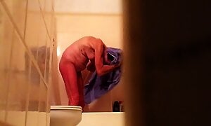 Spying on my mom getting out of the shower (REAL)