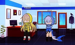 Blue fucks yellow but gets caught (sex request open choose a character from the video