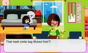 Chara multiverse of madness|| chara reacts to frisk gets caught ||