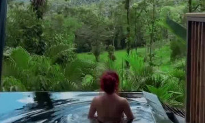 Demi Rose Show HUGE body in Pool Jungle - Naked Video