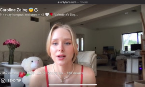 Caroline Zalog Valentines Day Livestream  