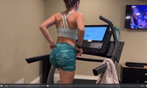 Christina Khalil Treadmill Ass Tease  