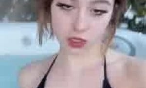 Sierra Cabot show big boobs in pool Her erotic video from 