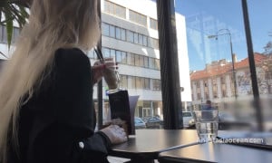 Anastasia Ocean - Flashing tits in cafe with glass walls so all people outside see me