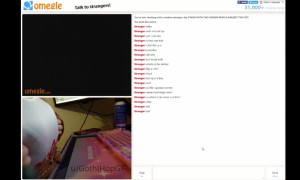 18 year old teen plays on omegle until titty fucking dildo for stranger