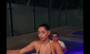 Sam Frank Hot Sex Tape Videos – W/ boyfriend in pool