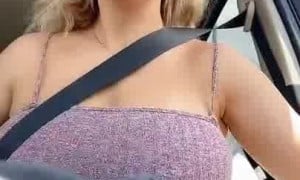 Sabrina Nichole  Pussy and Tits Teasing In The Car Video 