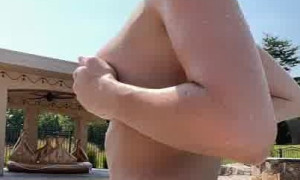 Christina Khalil Nude Pool Teasing   Video