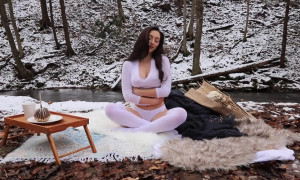 Abby Opel Nude Winter Tease  Video 