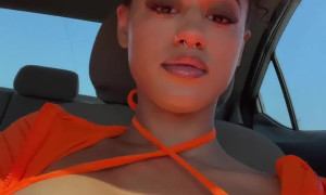 Stormi Maya Nipple Flashing in Car  Video 