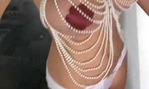 Ashley Tervort Beads Breast Bra  Video 