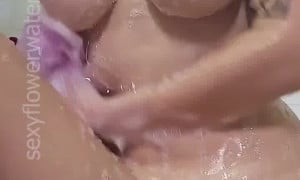 Aurora Flower Nude Close Up Soapy Shower Video 