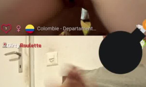 A horny colombian helps me to cum