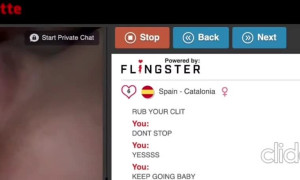 Omegle Spanish Whore Gets Her Cum Face On