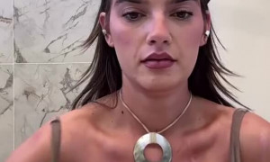 Natalie Mariduena Accidental Nipslip on Snapchat Story