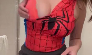 Sophieraiin Spider Girl Strip Tease PPV Video